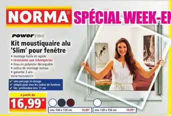 Norma POWERRES kit moustiquaire alu 'slim' pour fenêtre offre