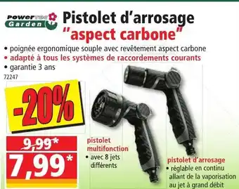 Pistolet d'arrosage "aspect carbone"
