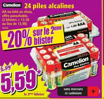 Norma CAMELION 24 piles alcalines offre