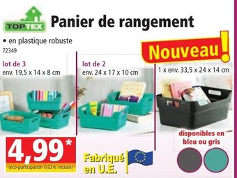 Norma Panier de rangement offre