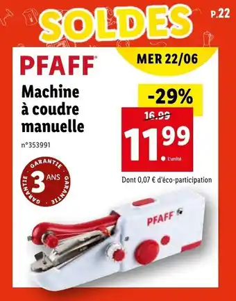 Lidl Machine à coudre manuelle offre