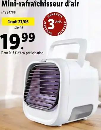 Lidl SILVERCREST mini-rafraîchisseur d'air offre