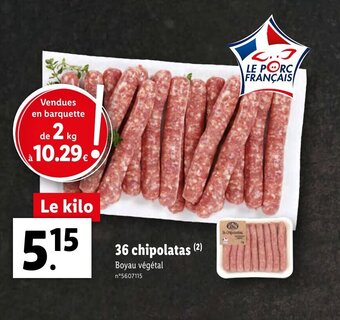 Lidl 36 chipolatas offre