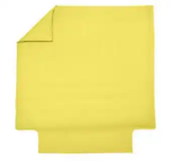 Housse de couette uni percale 100% coton citron