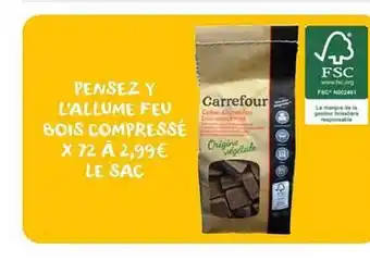Carrefour Market Allume Feu Bois Compressé offre