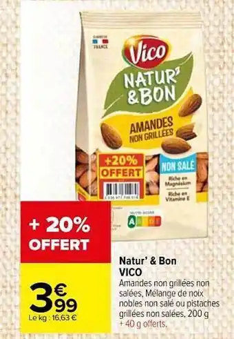 Carrefour Market Natur' & Bon Vico offre