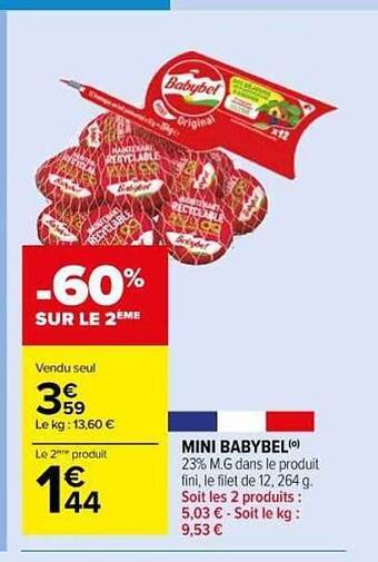 Carrefour Market Mini Babybel offre