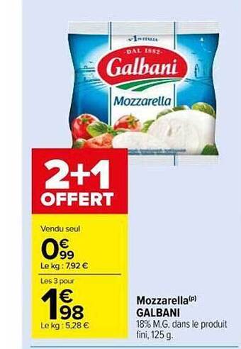 Carrefour Market Mozzarella Galbani offre