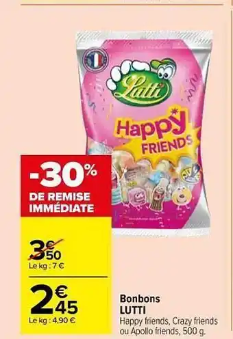 Carrefour Market Bonbons Lutti offre