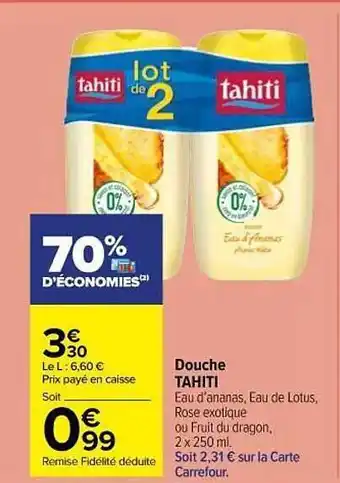 Carrefour Market Douche Tahiti offre