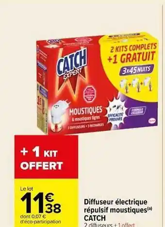 Carrefour Market Diffuseur électrique Répulsif Moustiques Catch offre