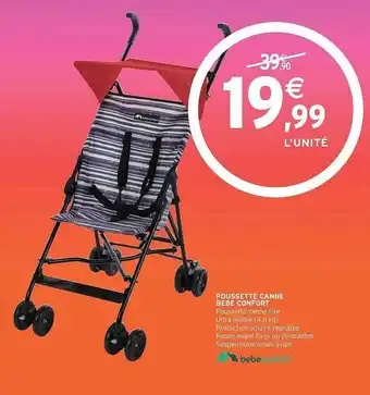 Intermarché Poussette Canne Bébé Confort offre
