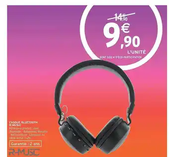 Intermarché Casque Bluetooth R-music offre