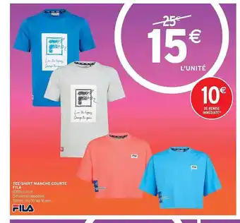 Tee-shirt Manche Courte Fila