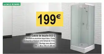 Tridôme Cabine De Douche Eco 2 offre