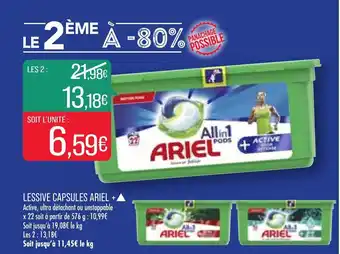 Match Lessive Capsules Ariel offre