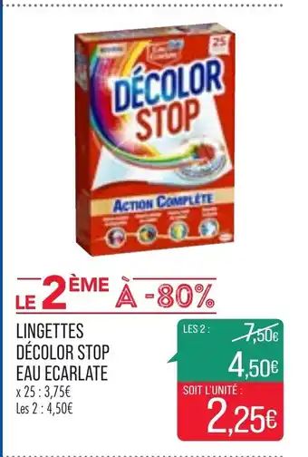 Lingettes Décolor Stop Eau Ecarlate