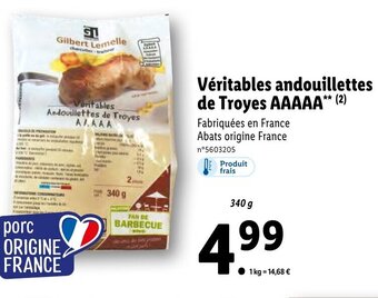 Véritables Andouillettes de Troyes AAAAA