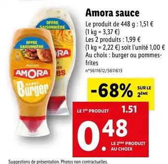 Lidl Amora Sauce offre