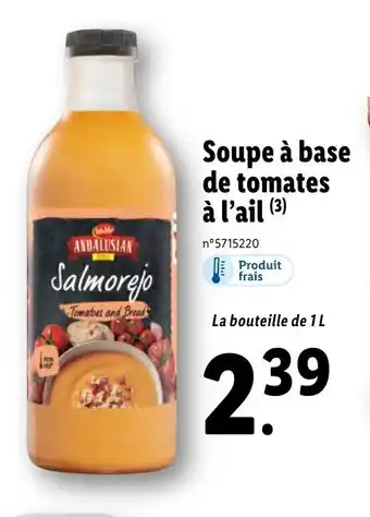 Soupe à Base de Tomates à l'Ail
