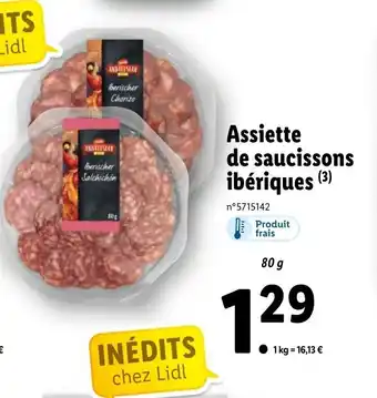 Lidl Assiette de Saucissons Ibériques offre
