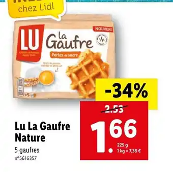 Lidl Lu La Gaufre Nature offre
