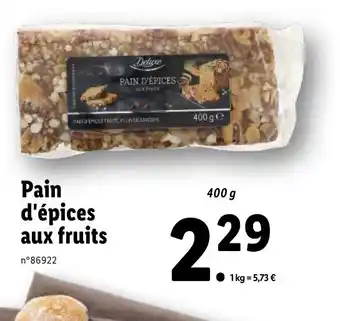 Pain d'épices Aux Fruits