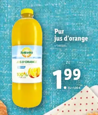 Lidl Pur Jus d'Orange offre