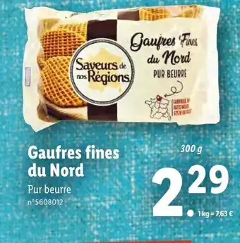 Lidl Gaufres Fines Du Nord offre