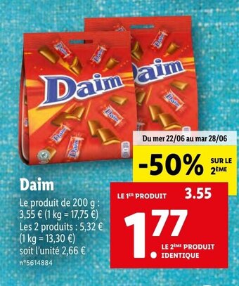 Lidl Daim offre