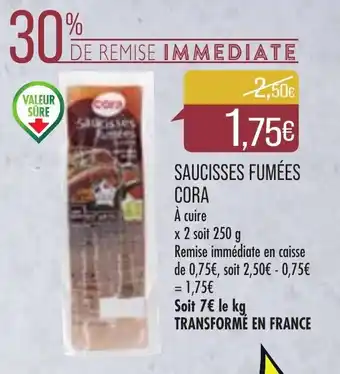 Saucisses Fumées Cora