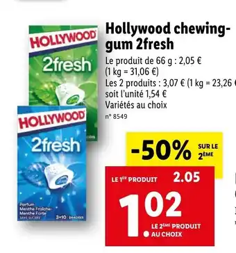 Hollywood Chewing Gum 2 Fresh