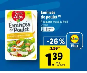 Lidl Emincés de Poulet offre