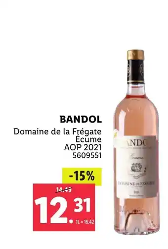 Lidl Bandol Domaine de La Frégate Ecume AOP 2021 offre
