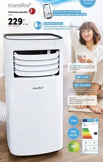 Lidl Comfee Climatiseur Portable offre