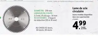 Lidl Lame de Scie Circulaire offre