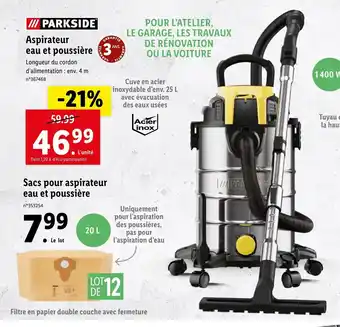 Lidl Aspirateur Eau Et Poussière offre
