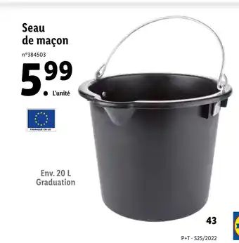 Lidl Seau de Maçon offre