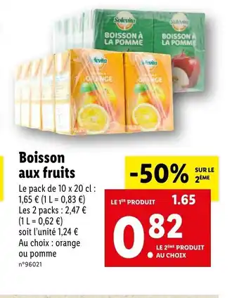 Lidl Boisson Aux Fruits offre