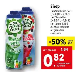 Lidl Sirop offre