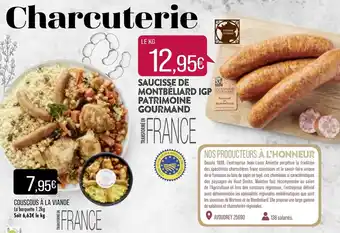 Match Saucisse de Montebeliard IGP Patrimoine Gourmand offre