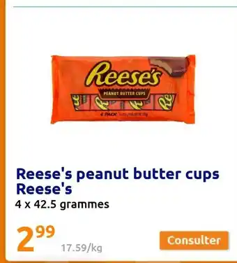 Action Reese's Peanut Butter Cups Reese's offre