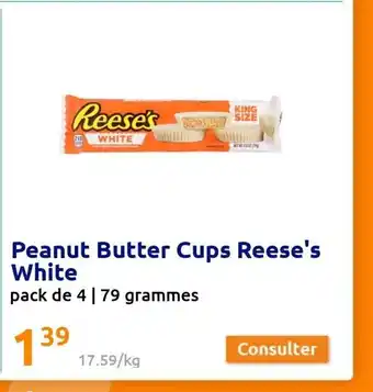 Action Peanut Butter Cups Reese's White offre