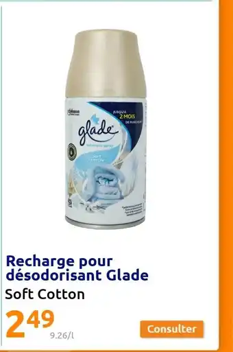 Action Recharge Pour Désodorisant Glade offre