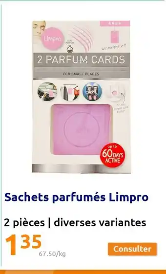 Action Sachets Parfumés Limpro 2pièces offre