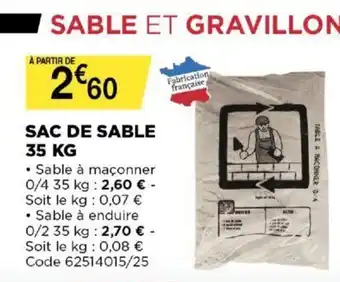 Bricomarché Sac de Sable 35kg offre