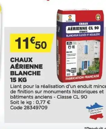 Bricomarché Chaux Aérienne Blanche 15kg offre