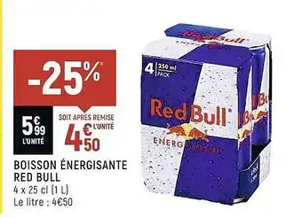 Casino Shop Boisson énergisante Red Bull offre