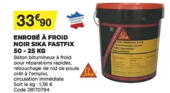 Enrobé à Froid Noir Sika Fastfix 50-25kg