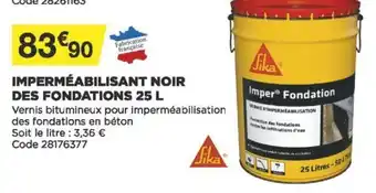 Bricomarché Imperméabilisant Noir Des Fondations 25L offre
